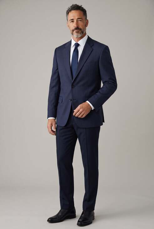 Hickey Freeman Other - Hickey Freeman Men's Navy Blue Pinstripe Wool Suit Jacket
